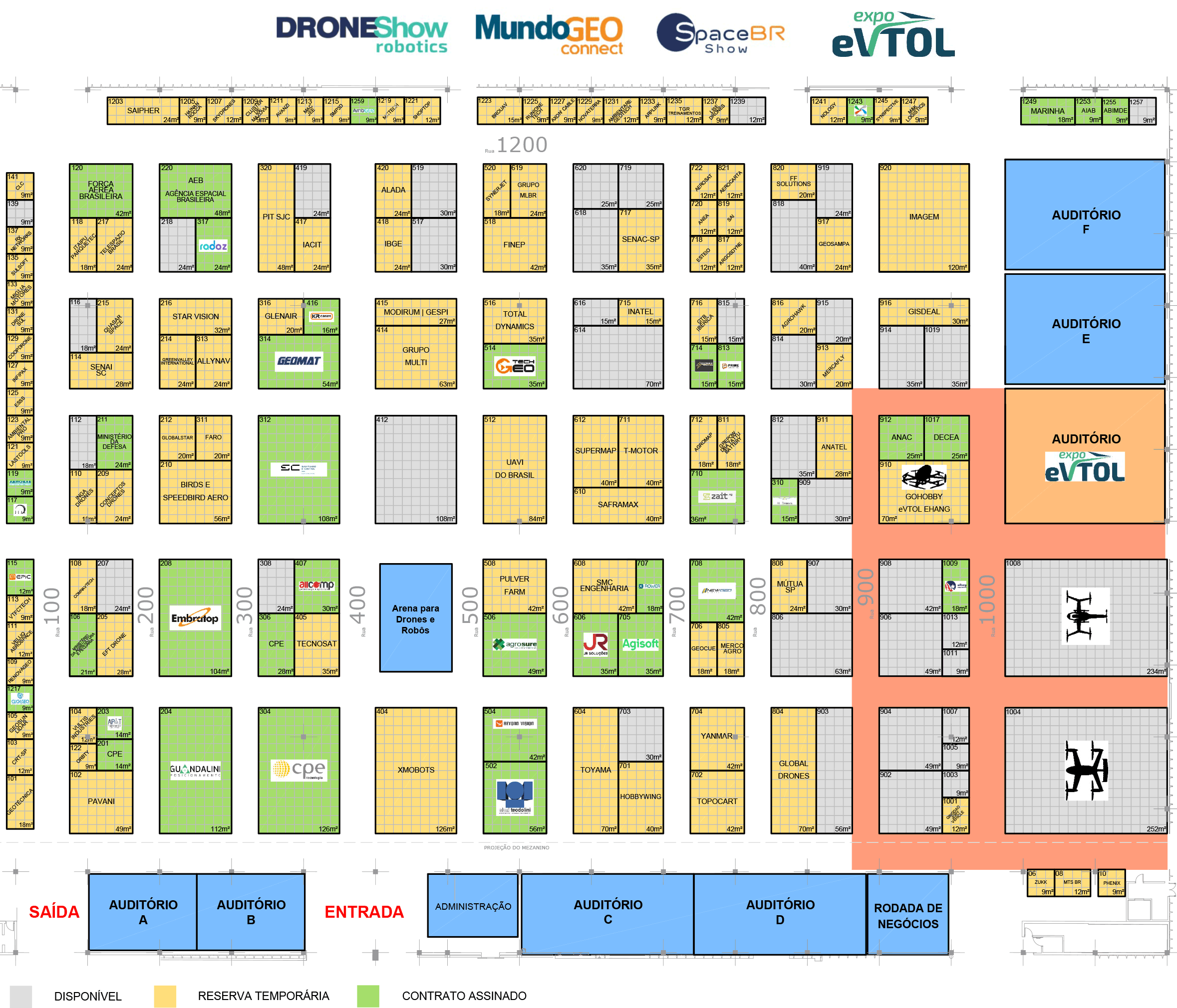 Planta feira SpaceBR Show 2027